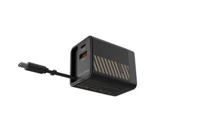 65W GaN Charger with Retractable Cable