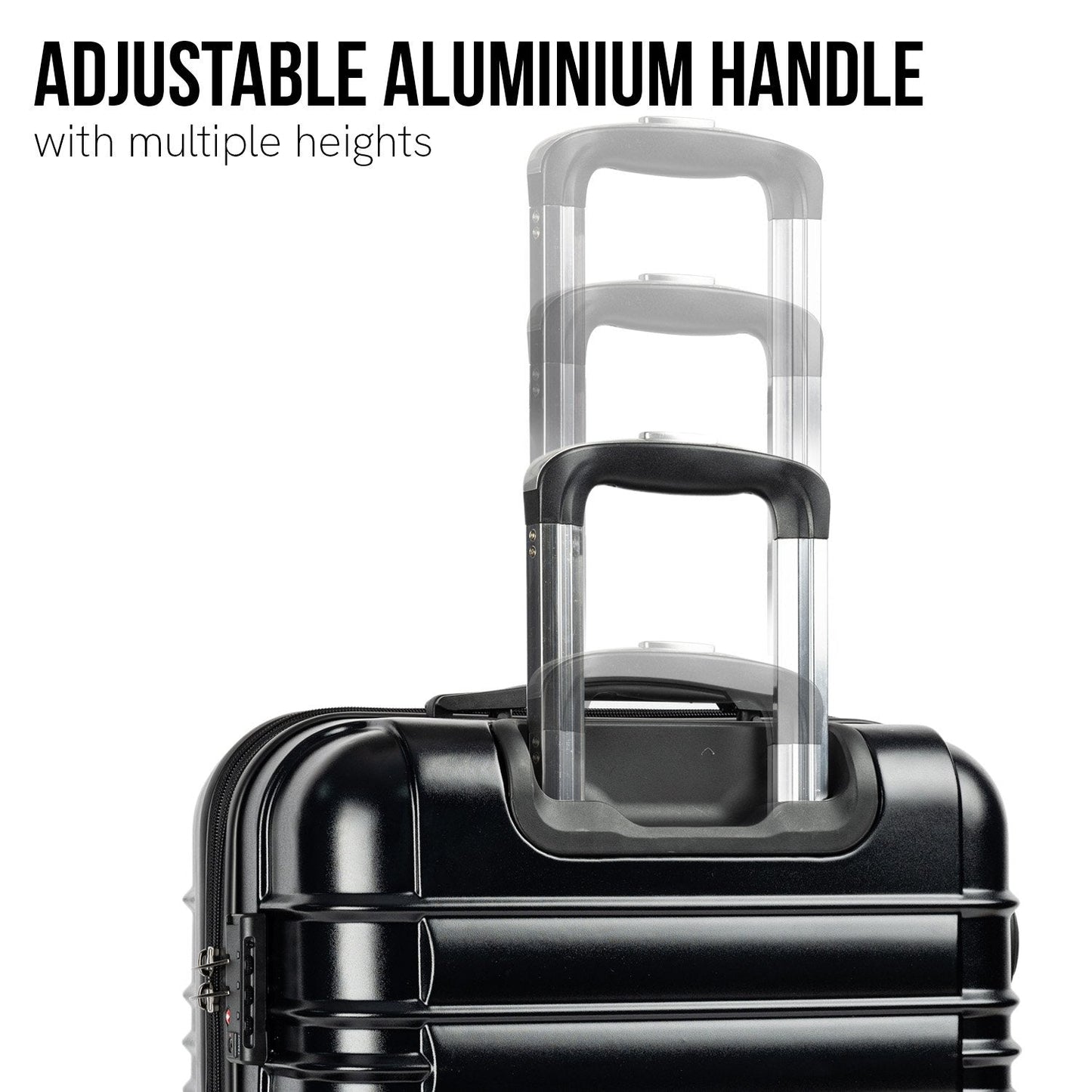 NNEDPE Suitcase 24in Hard Shell ABS+PC - Stygian Black