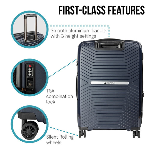 NNEDPE 20in Lightweight Hard Shell Suitcase - Aegean Blue