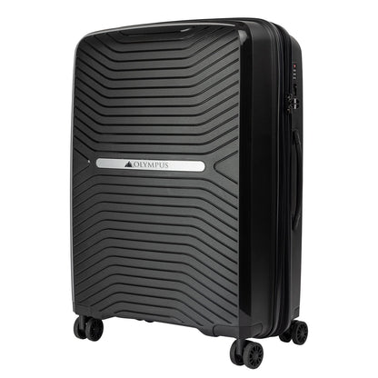 NNEDPE 24in Lightweight Hard Shell Suitcase - Obsidian Black