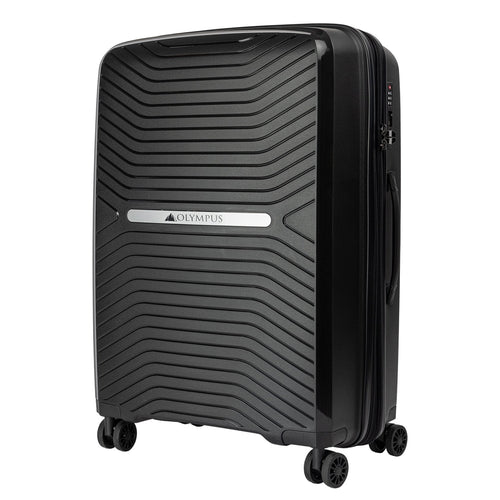 NNEDPE 24in Lightweight Hard Shell Suitcase - Obsidian Black