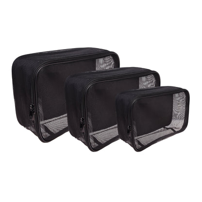 SHANY Mesh Travel Makeup Bag – Portable Make Up Organizer and Cosmetics Bag for Toiletries, Tool Storage, and Carry-On Use - SHOP  - MESH BAGS - ITEM# SH-CL005-PARENT