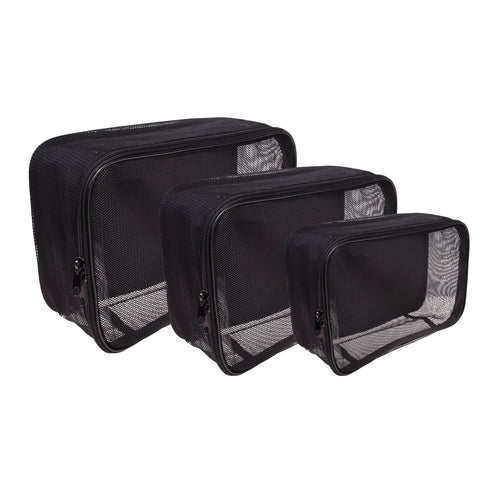 SHANY Mesh Travel Makeup Bag – Portable Make Up Organizer and Cosmetics Bag for Toiletries, Tool Storage, and Carry-On Use - SHOP  - MESH BAGS - ITEM# SH-CL005-PARENT